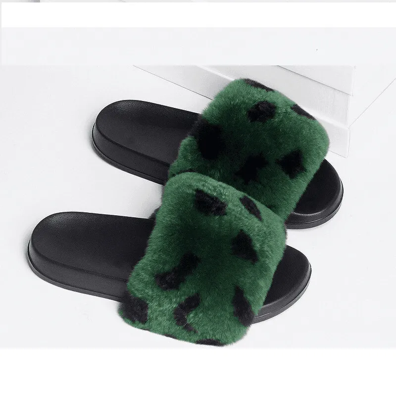 Rabbit Fur Slippers Classy Comfortable Indoor & Outdoor Sandals