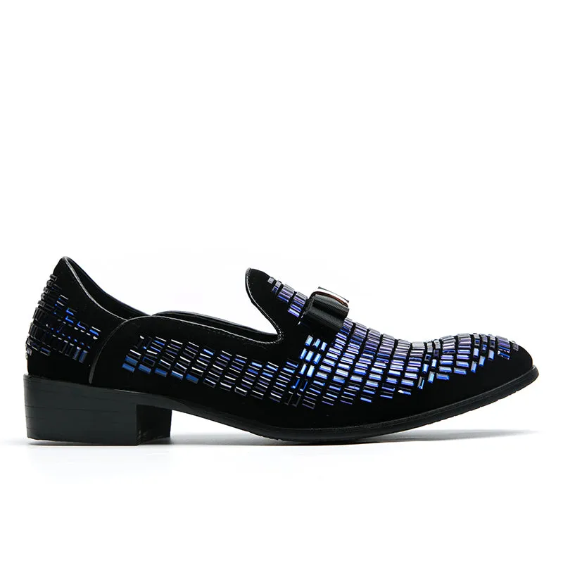 Rhinestone Rivet Loafers Shoes