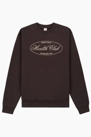 Sporty & Rich Oval Health Sweatshirt - Chocolate/ Cream