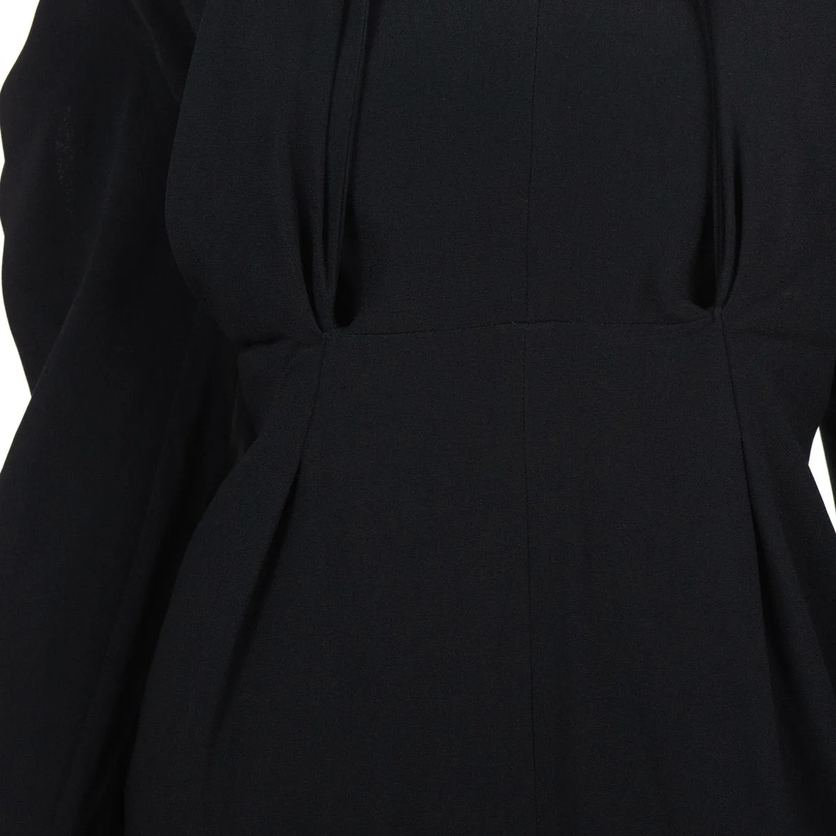 Stella McCartney Black Crepe V-Neck Long Sleeve Dress Size XXS | IT 38