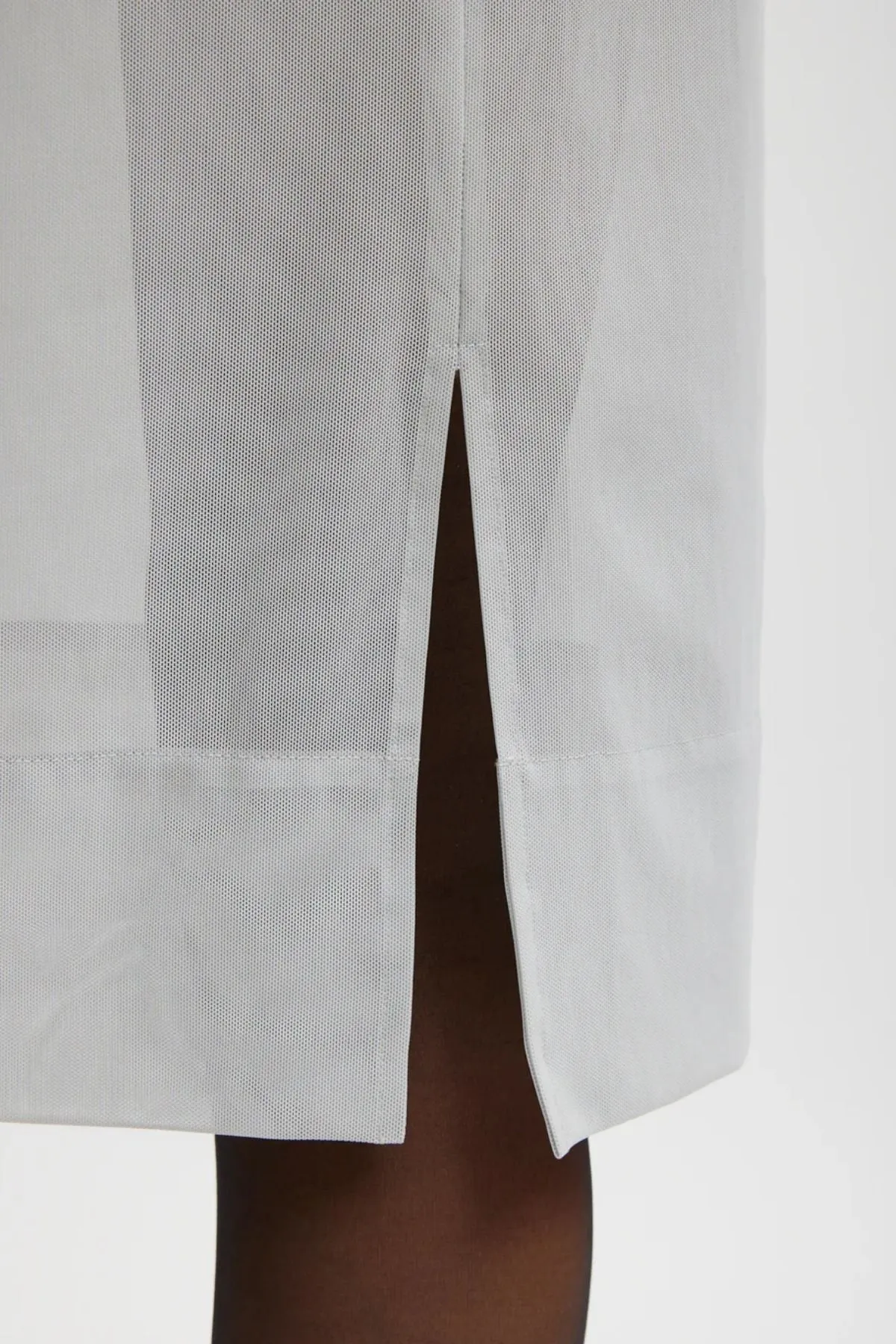 Tibi Power Mesh Skirt - Grey