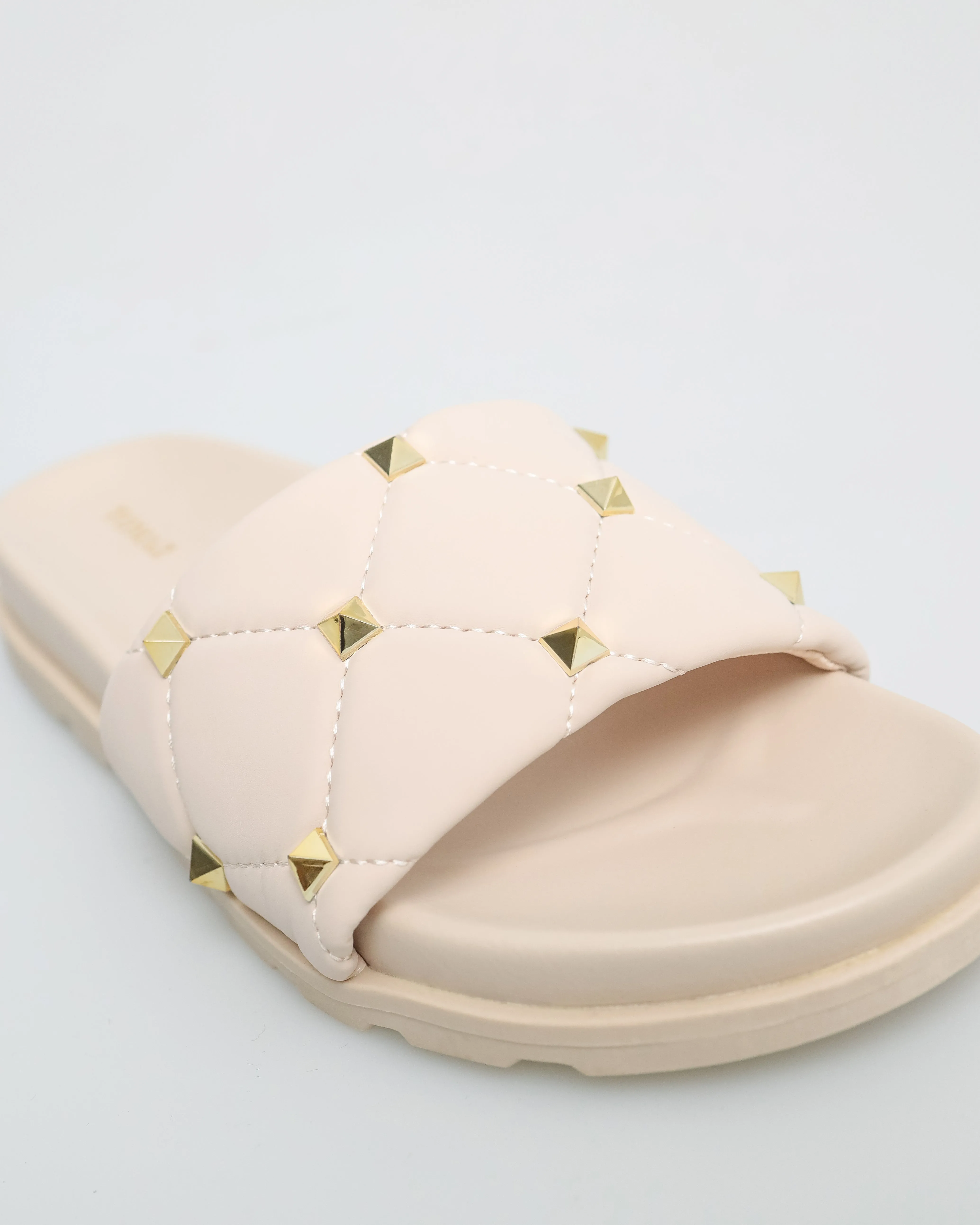 Tomaz NN215 Ladies Stud Quilted Sandals