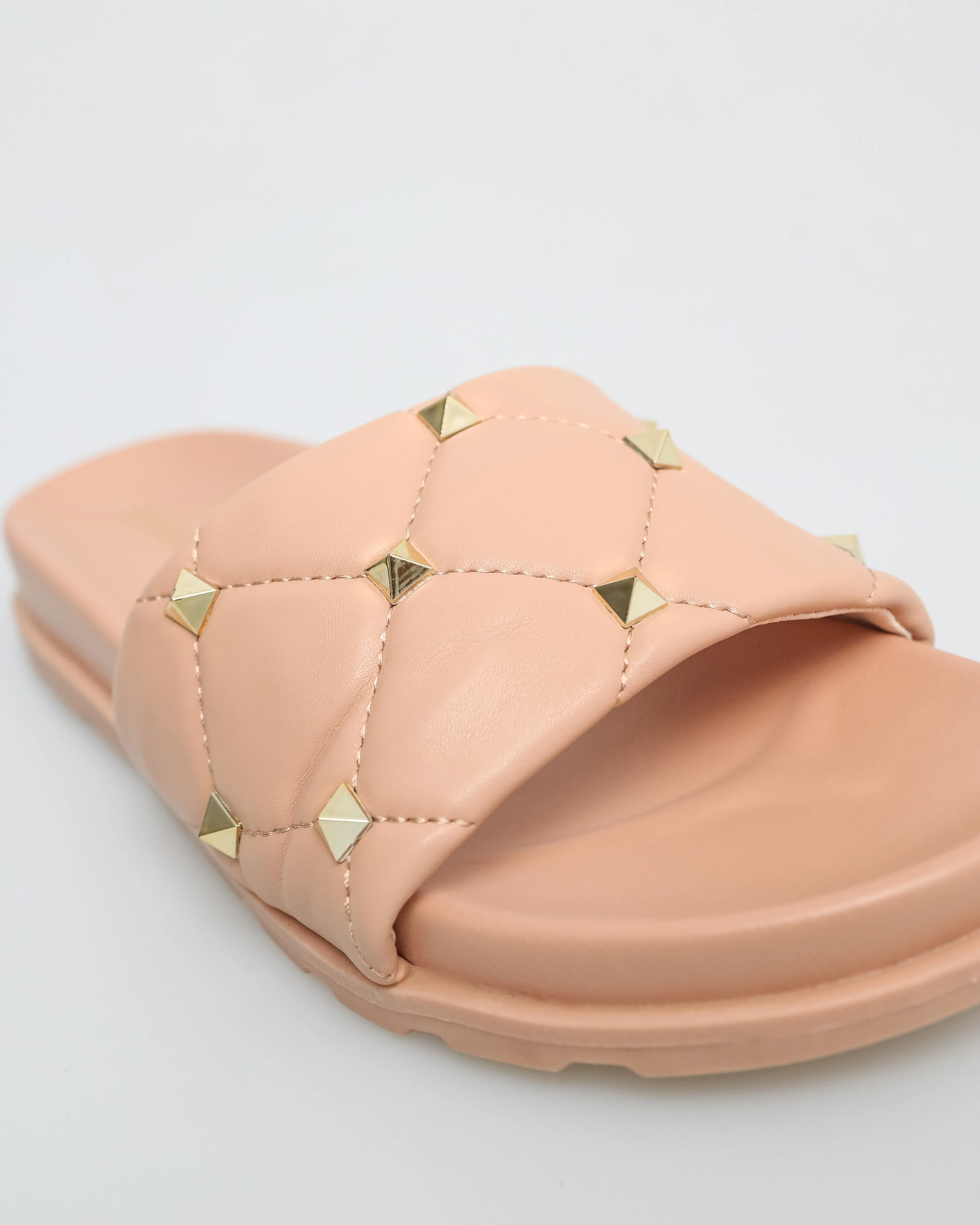 Tomaz NN215 Ladies Stud Quilted Sandals