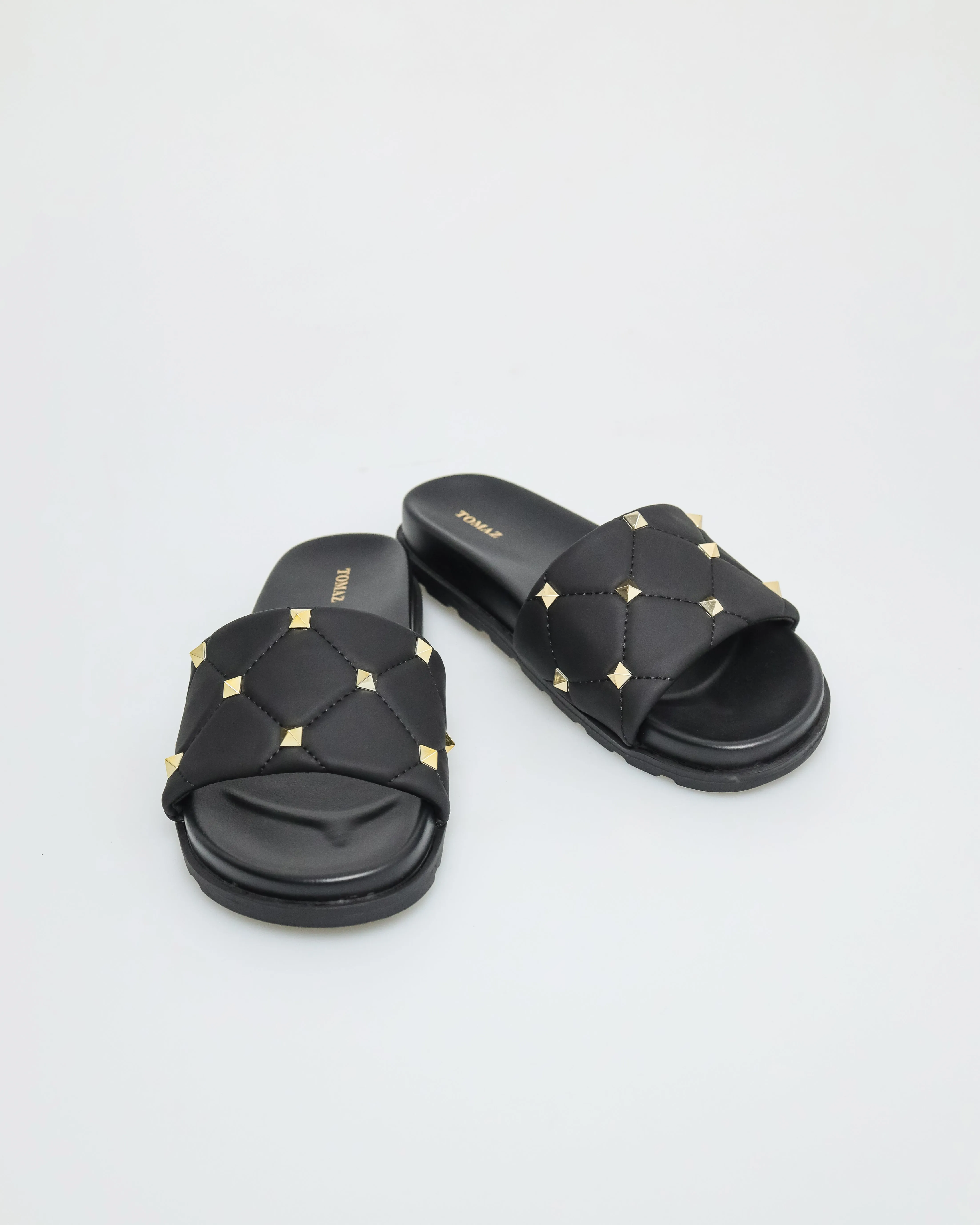 Tomaz NN215 Ladies Stud Quilted Sandals