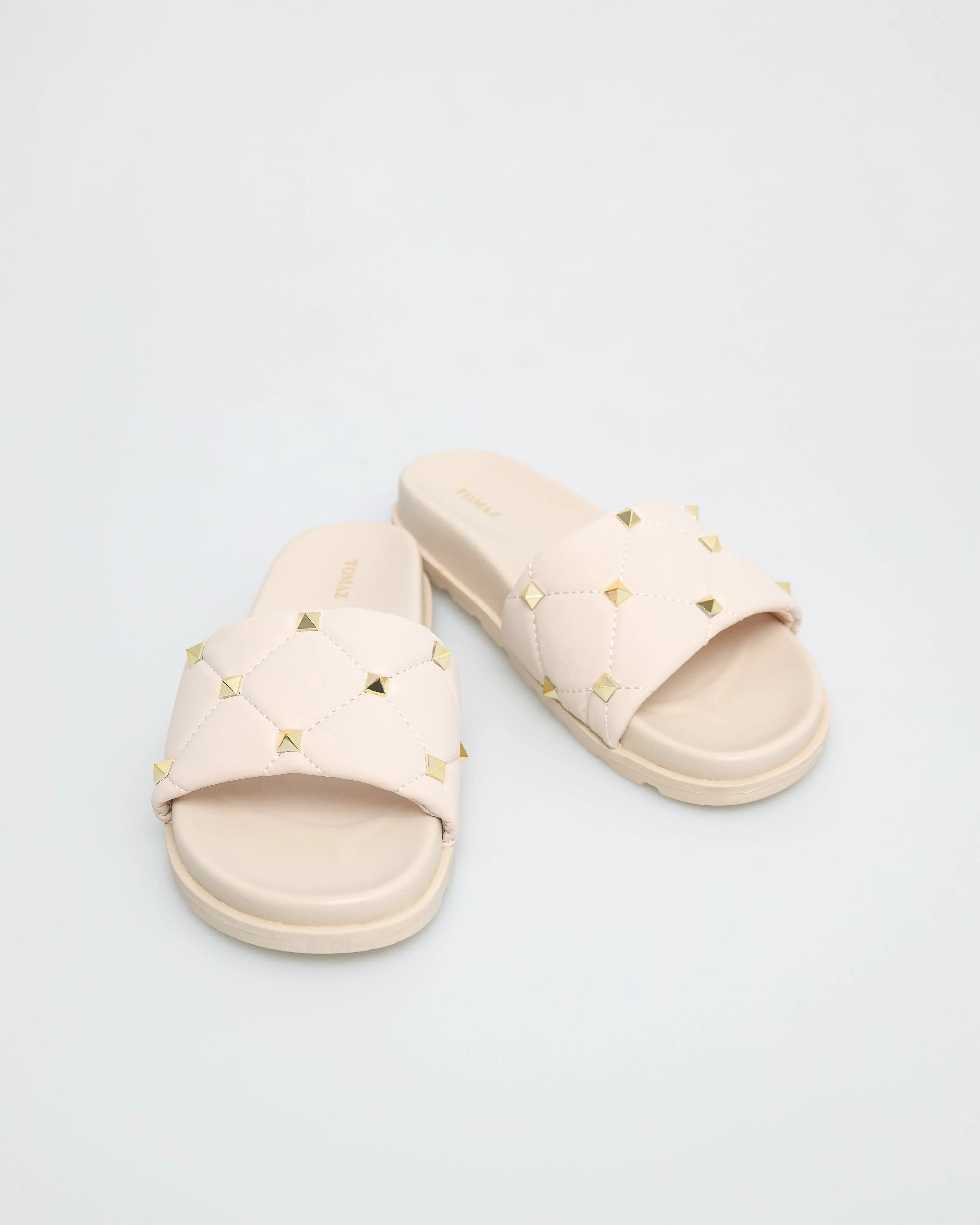 Tomaz NN215 Ladies Stud Quilted Sandals