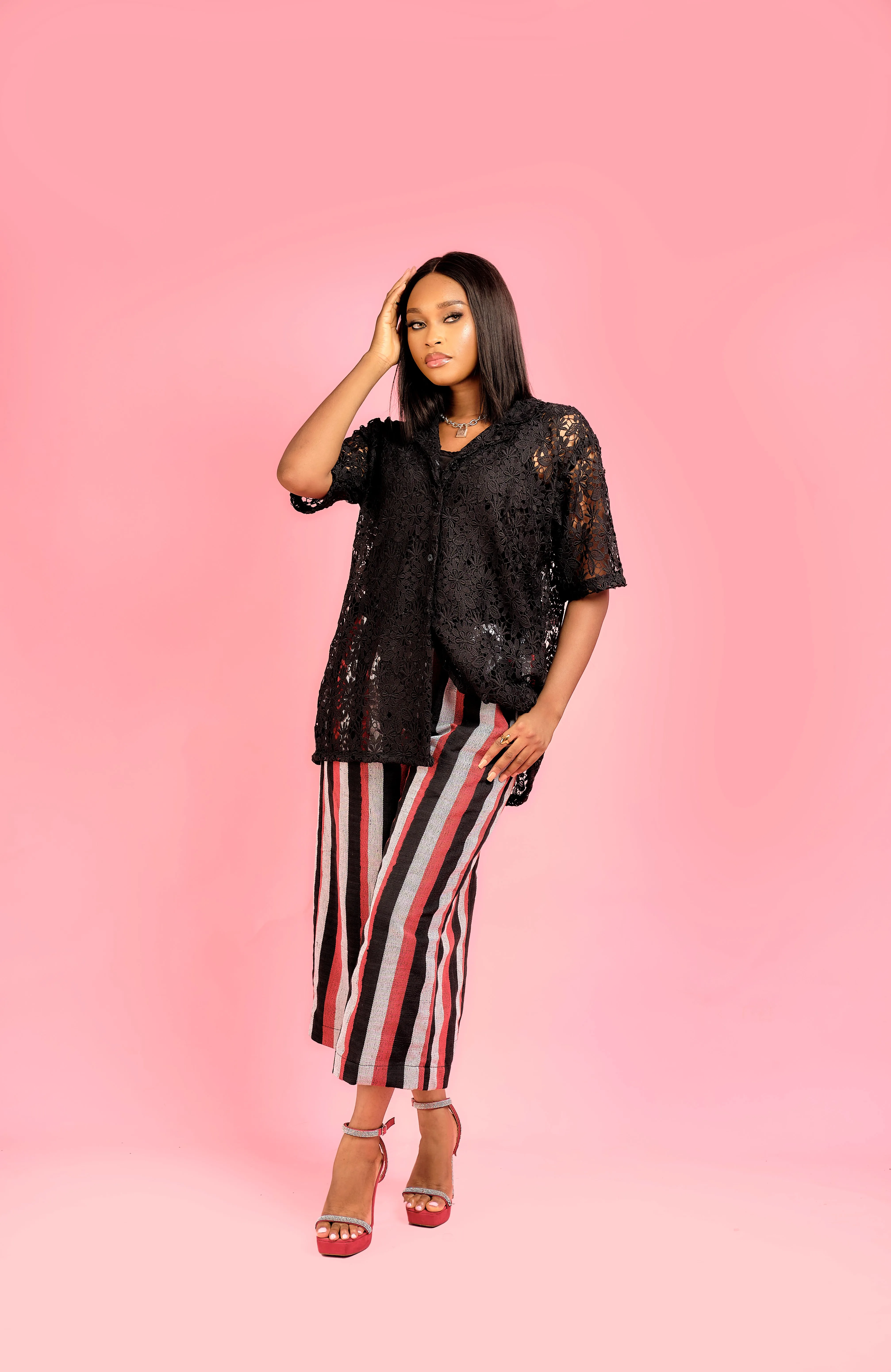Turayo lace and aso oke set