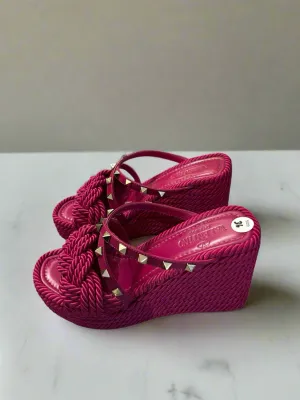 VALENTINO Rockstud Studded Espadrilles - Size 36