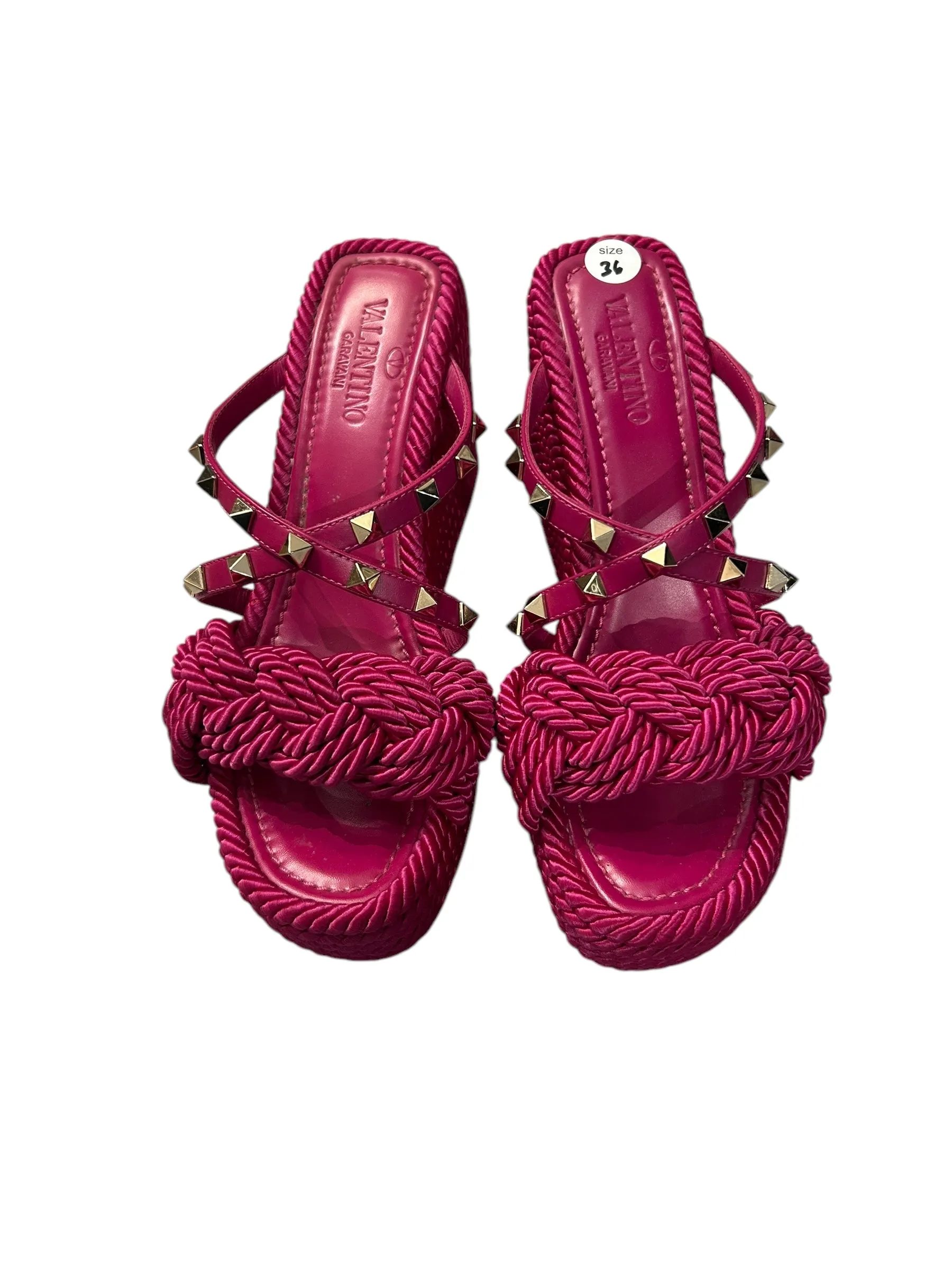 VALENTINO Rockstud Studded Espadrilles - Size 36