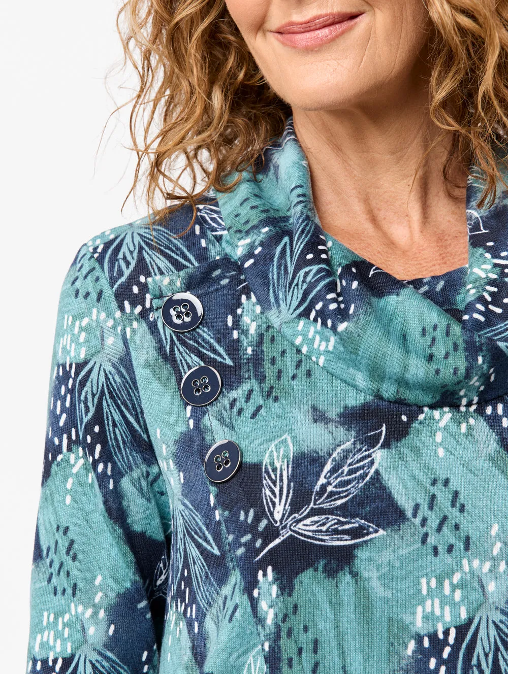 Vayda Cowl Neck Top