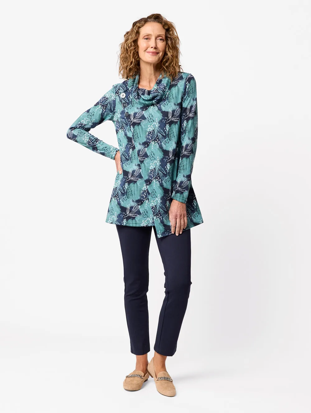 Vayda Cowl Neck Top