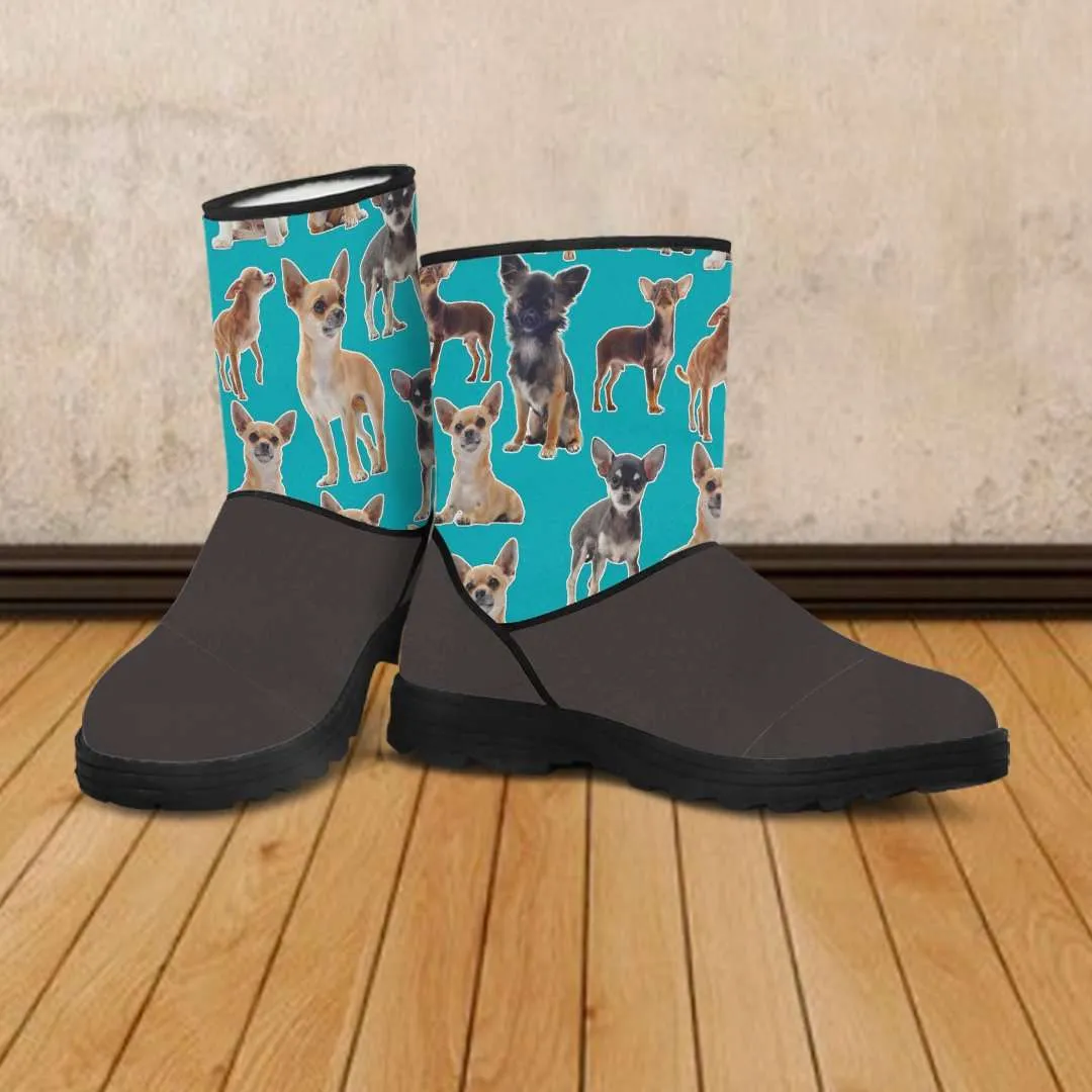 Vegan Suede / Faux Fur Boots Chihuahua