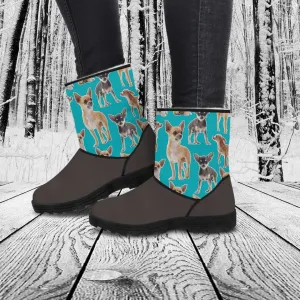 Vegan Suede / Faux Fur Boots Chihuahua