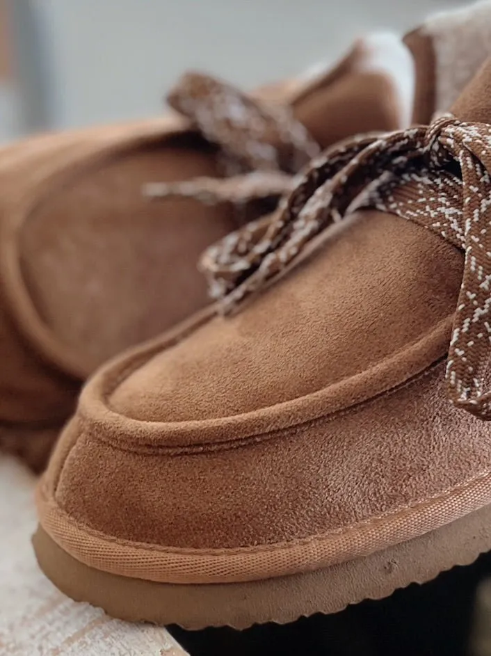 Very G Sherpa Lined Tan Bootie