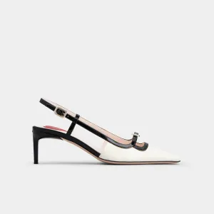 Viv’ Canard Slingback Pumps in Patent Leather
