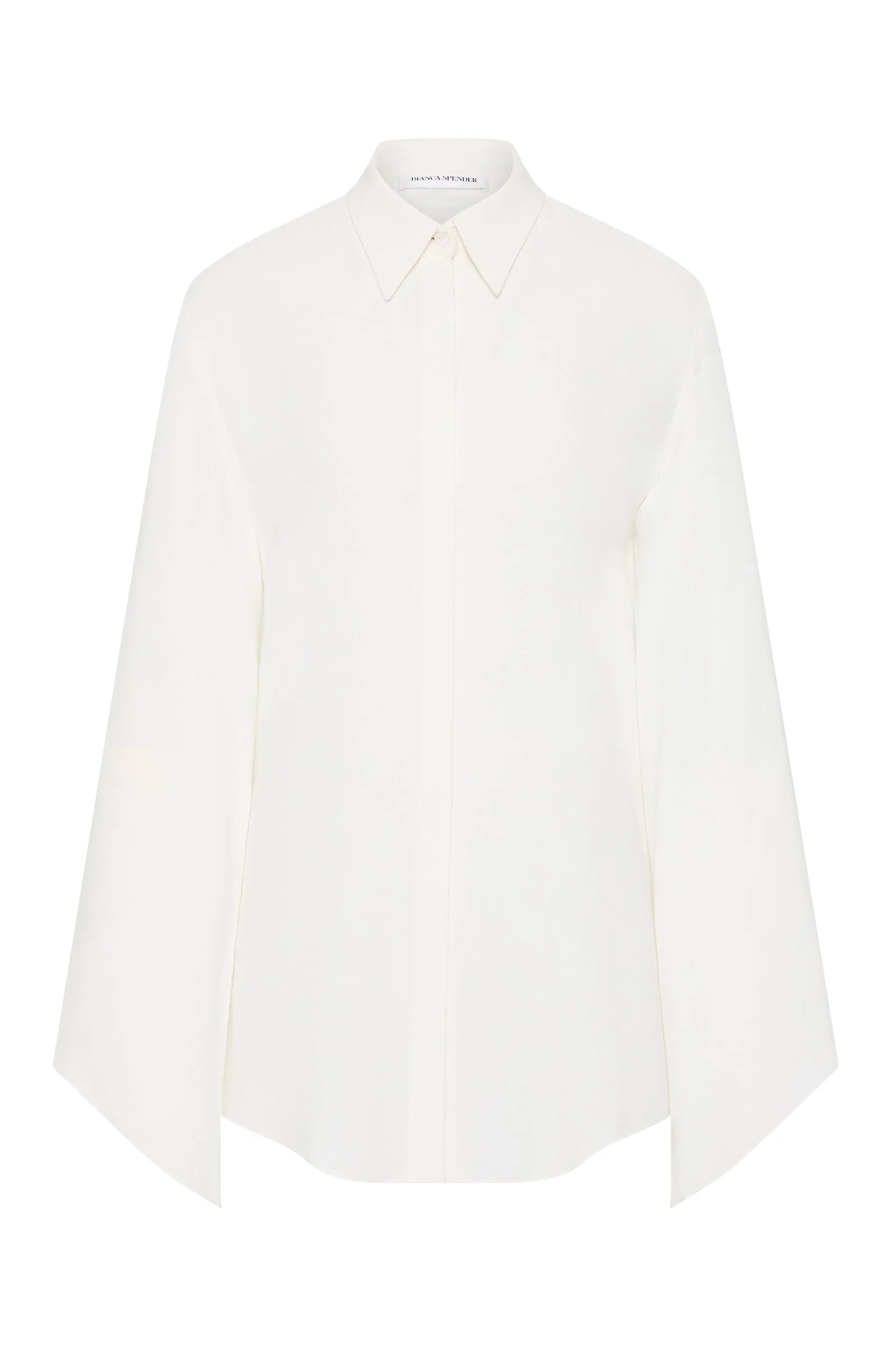 WHITE CRINKLE CREPE ABSOLUTE SHIRT