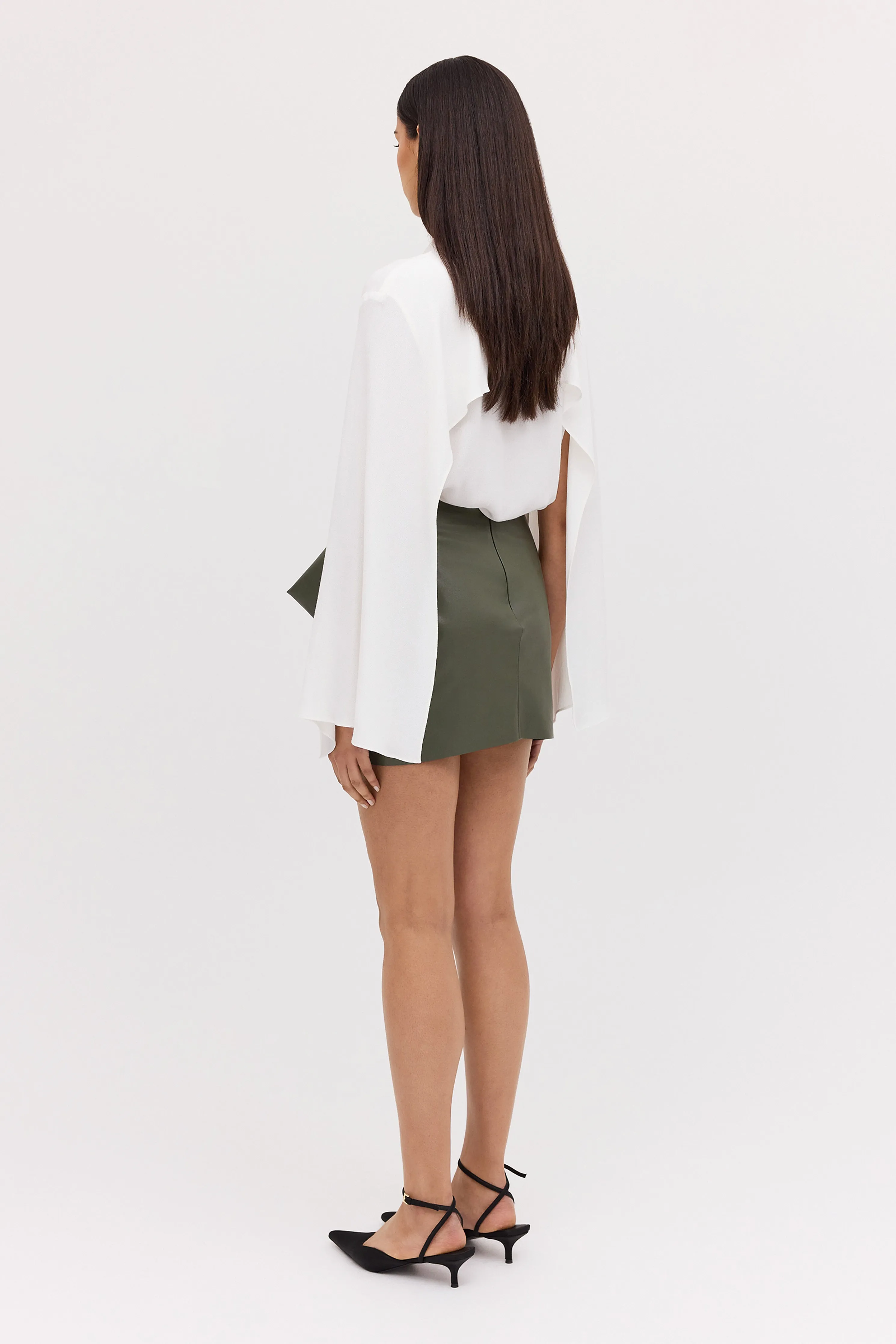 WHITE CRINKLE CREPE ABSOLUTE SHIRT