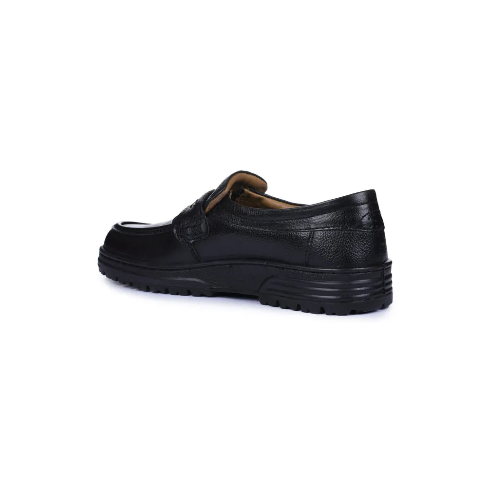 Windsor Black Formal Non Lacing Shoes For Men 7190-54 By Liberty
