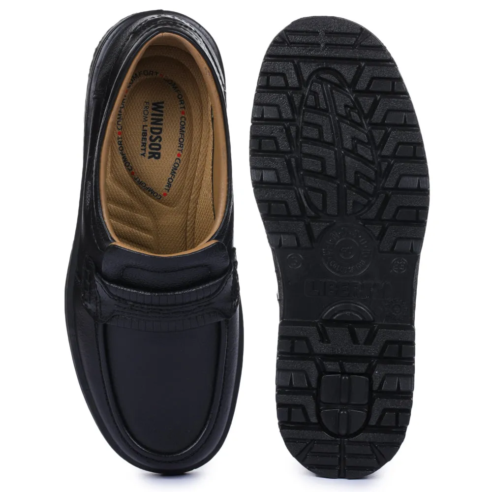 Windsor Black Formal Non Lacing Shoes For Men 7190-54 By Liberty