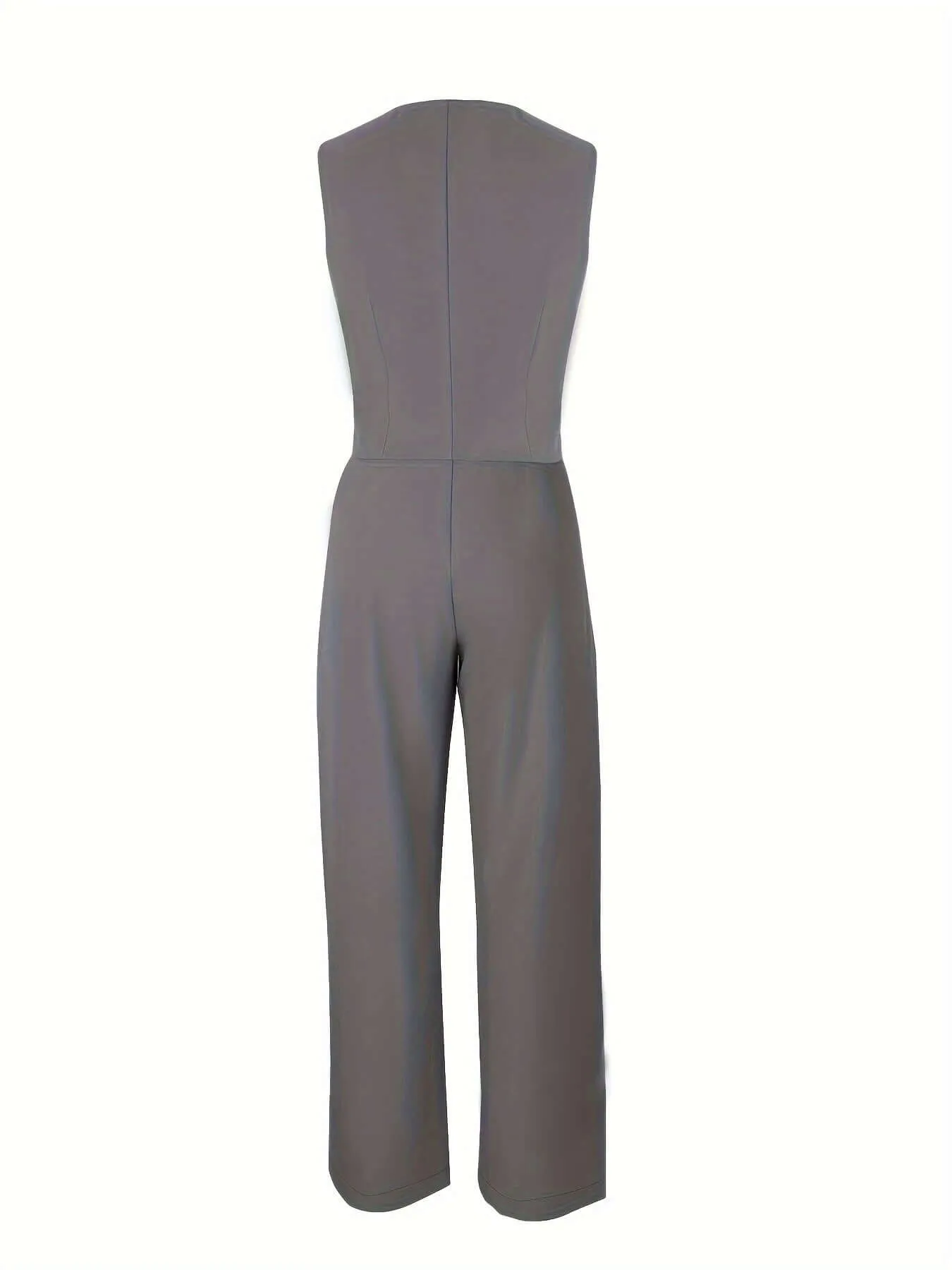 Women's Tailored Two-Piece Suit: Fitted Vest & Wide-Leg Trousers