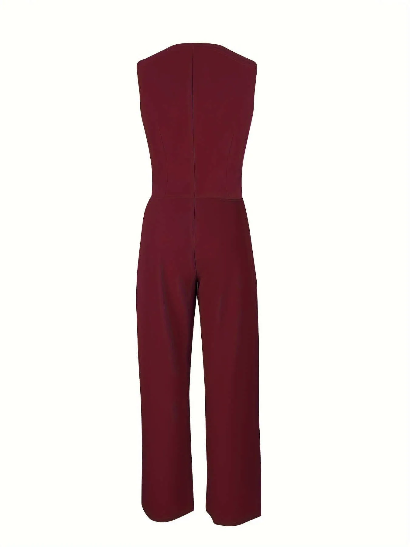 Women's Tailored Two-Piece Suit: Fitted Vest & Wide-Leg Trousers