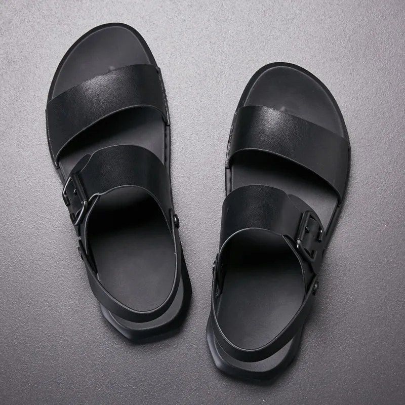 xiangtuibao  New Summer Sandals Men Genuine Leather Cool Slippers Man Comfortable Classic Luxury Sandals Men's Beach Shoes Male Casual Shoes