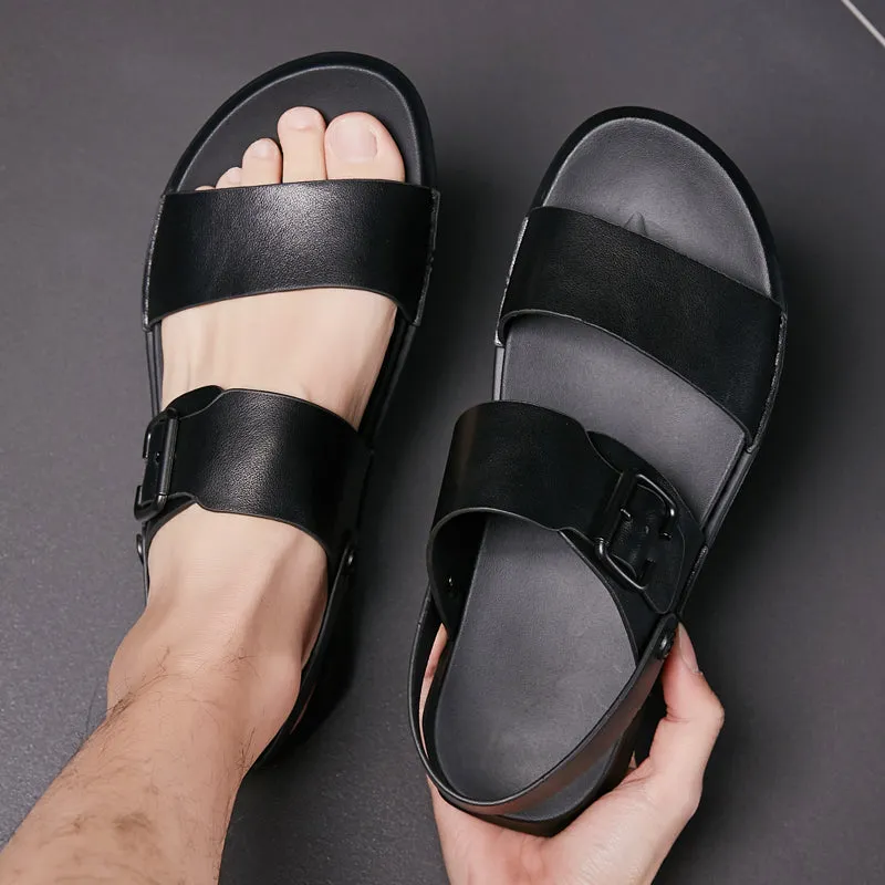 xiangtuibao  New Summer Sandals Men Genuine Leather Cool Slippers Man Comfortable Classic Luxury Sandals Men's Beach Shoes Male Casual Shoes