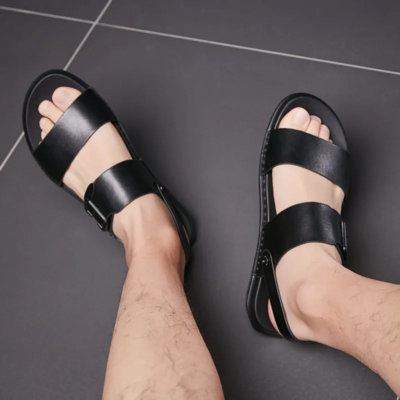 xiangtuibao  New Summer Sandals Men Genuine Leather Cool Slippers Man Comfortable Classic Luxury Sandals Men's Beach Shoes Male Casual Shoes