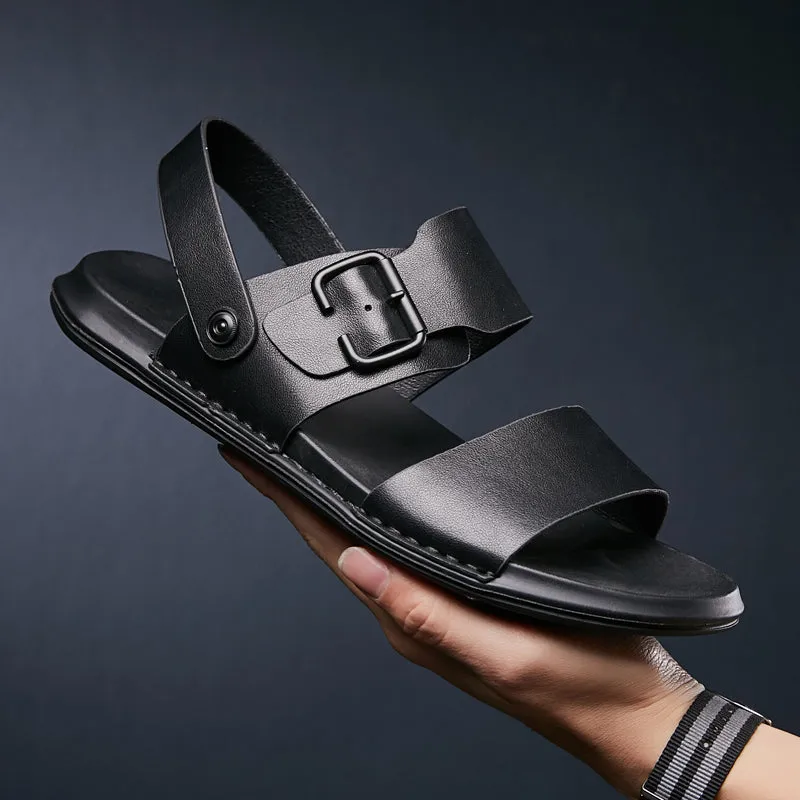xiangtuibao  New Summer Sandals Men Genuine Leather Cool Slippers Man Comfortable Classic Luxury Sandals Men's Beach Shoes Male Casual Shoes