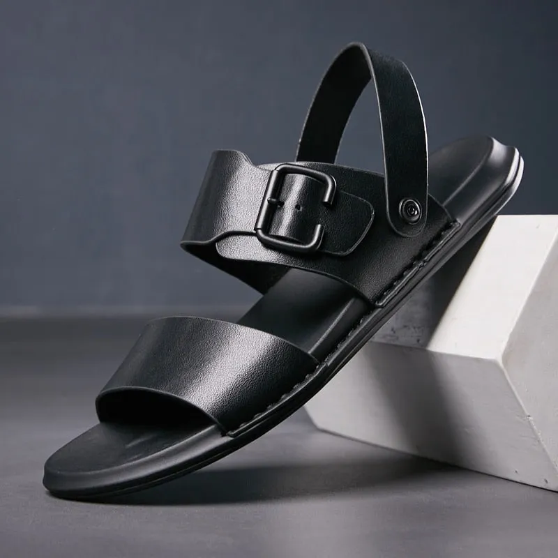 xiangtuibao  New Summer Sandals Men Genuine Leather Cool Slippers Man Comfortable Classic Luxury Sandals Men's Beach Shoes Male Casual Shoes