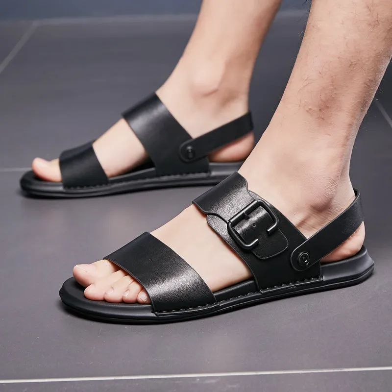 xiangtuibao  New Summer Sandals Men Genuine Leather Cool Slippers Man Comfortable Classic Luxury Sandals Men's Beach Shoes Male Casual Shoes